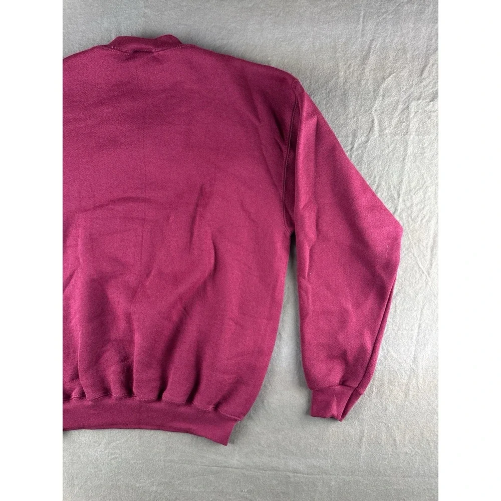 Vintage 90s Britannia Sweatshirt NWT Heavyweight Blank Burgundy M